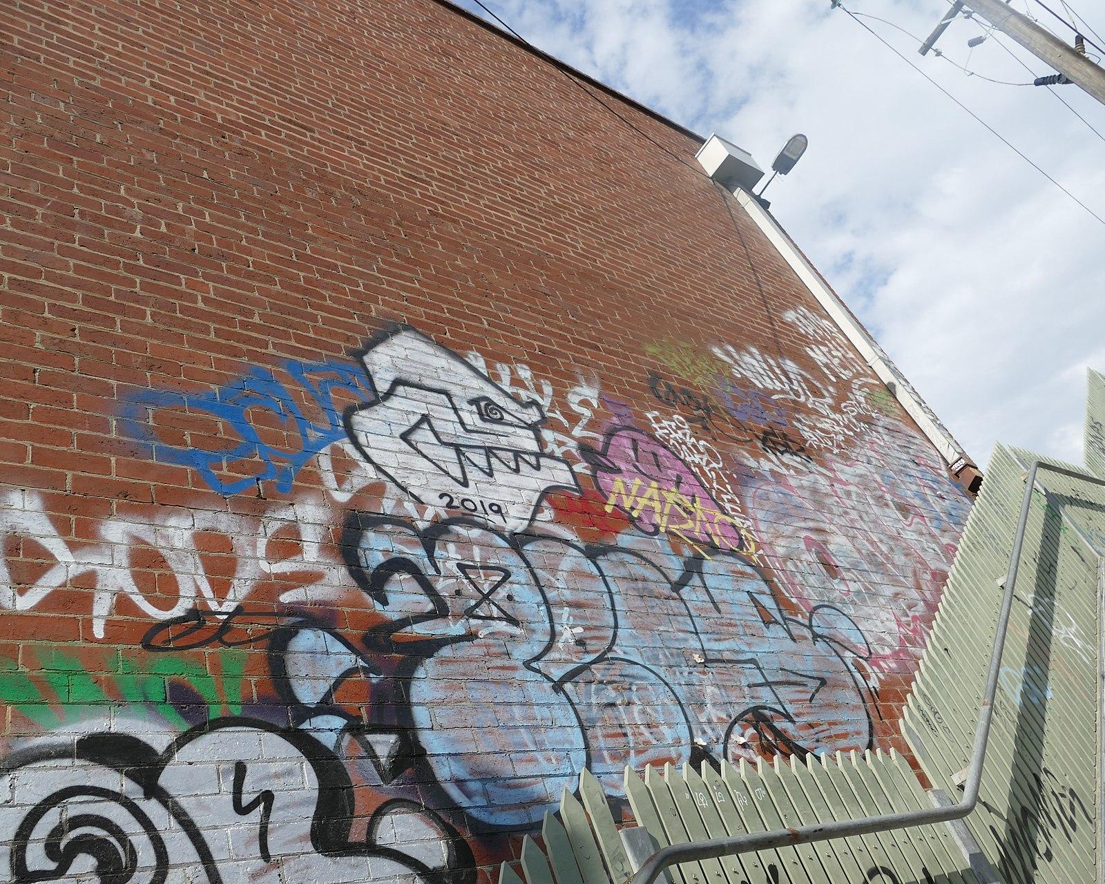 Graffiti in Kensington, Melbourne Australia Year 2020 n